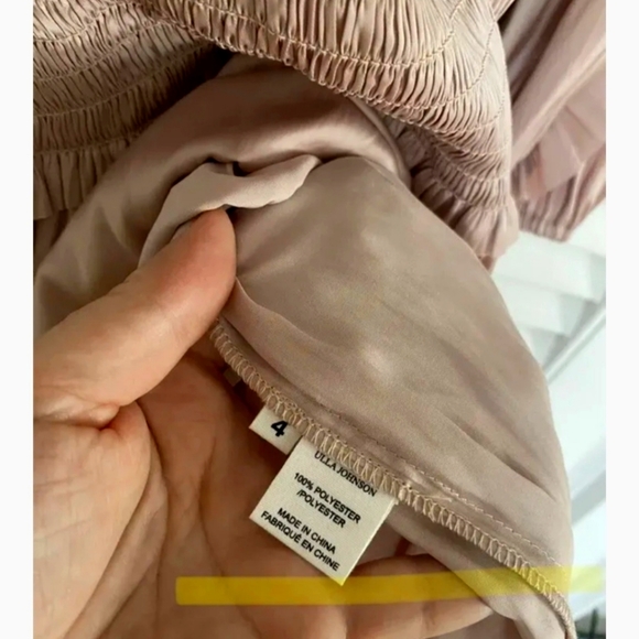 Ulla Johnson Blush Pink Satin Isla Cold Shoulder - Picture 5 of 7